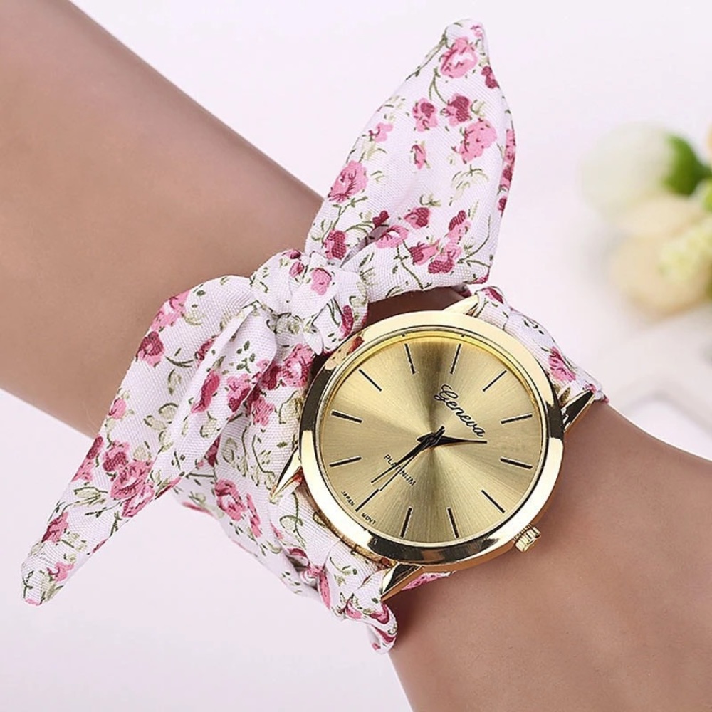 Floral Strap Wrist Watch